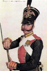 Рисунок Е. Р. Рейтерна, Рядовой лейб-гвардии Семёновского полка Екименко, 1832 год,