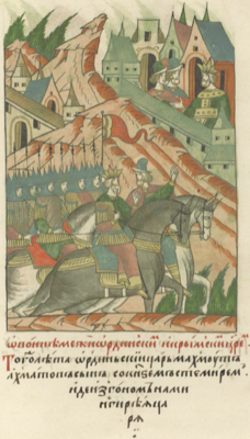 Сайид-Ахмад II и Тимур в походе на Менгли I Герея