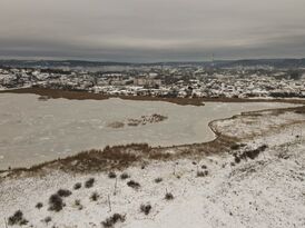 Аэрофотосъёмка южной части озера с западной стороны в декабре 2020 года