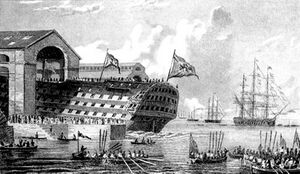 Спуск на воду 120-пушечного корабля «Россия», 1839 год