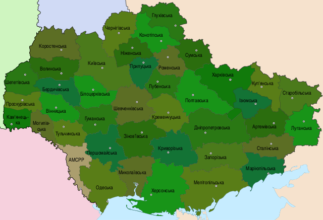 Округа УССР в 1929—1930 годах