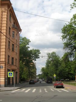 Улица Грота, вид от улицы Профессора Попова
