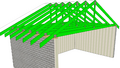 Двускатная крыша на фермах для частного дома