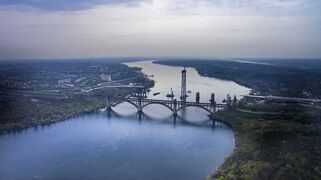 Мост Преображенского через Новый Днепр и долгострой нового моста