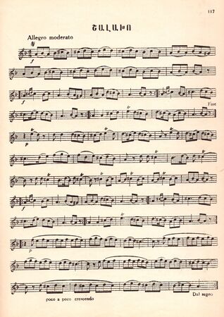 Ноты мелодии танца в сборнике «Армянские народные песни и танцы» Татула Алтуняна (Ереван, 1958)