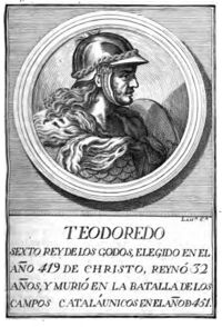 Теодорих I. Гравюра XVIII века