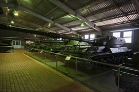 Опытная САУ СУ-152 «Таран» экспозиции Бронетанкового музея города Кубинка.