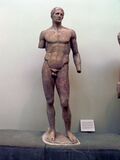 Агий. Ок. 337 г. до н. э. Мрамор. По несохранившемуся бронзовому оригиналу из Фарсалы. Археологический музей, Дельфы