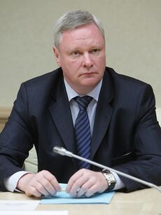 Заместитель министра иностранных дел России В. Г. Титов на заседании Государственной Комиссии по установлению причин катастрофы самолёта Ту-154. 13 апреля 2010 года