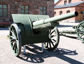107-мм пушка обр. 1910 г. в музее Hameenlinna, Финляндия.