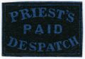 1851: «Priest’s Despatch, Paid», 2 цента (Sc #121L5), фальсификат A