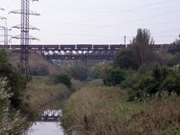 Железнодорожный мост через Московку в Запорожье.