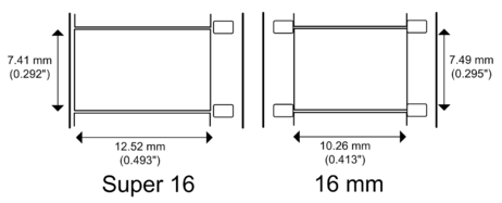 Стандарты Супер-16 и 16 мм