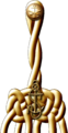 Кондуктор Корпуса морской артиллерии (по состоянию на 1860-1882 годы витушка аксельбанта на правом плече парадной формы артиллерийского кондуктора, на левом плече-погон)