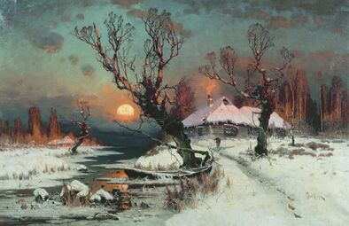 Закат солнца зимой (1891)[12]