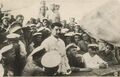 И. В. Сталин с моряками крейсера «Червона Украина», 1929 год, в море у Мухолатки.