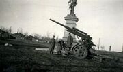 Памятник Петру I во время оккупации (апрель 1943[22])
