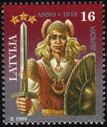 Лачплесис на почтовой марке Латвии, 1995 год