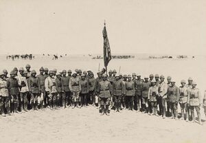Офицеры оттоманского полка, которые успешно защитили Газу во время первой битвы (1917)