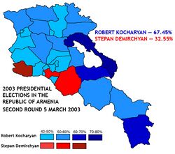 2003 Presidential election in Armenia (second round).jpg