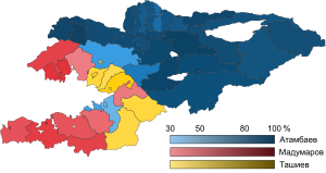 Результаты по районам страны