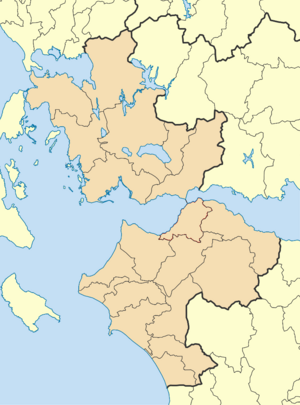 Западная Греция на карте