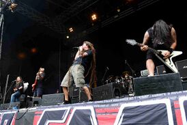 Shadows Fall на концерте в 2014 году.