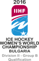 Логотип 2016 IIHF Ice Hockey Women’s World Championship Division II Group B Qualification