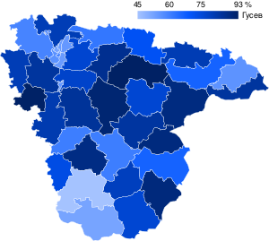 2018 Voronezh Oblast gubernatorial election map.svg