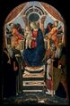 Мадонна с младенцем на троне со святыми и ангелами. 1492—95 гг., музей Метрополитен, Нью-Йорк