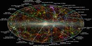 Карта сверхскоплений галактик и филаментов