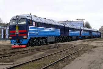 Тепловоз 2ТЭ116УМ-011 Улан-Баторской железной дороги (Монголия)