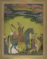 Туркменский воин Атачин Бек Бахадур Калмык верхом. нач. XVIII в., Британский музей.