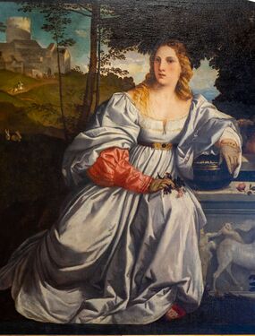 Тициан. «Любовь земная и любовь небесная». Фрагмент. Ок. 1514. Венецианское платье с мягкой юбкой