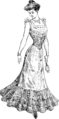 Нижнее бельё (камисоль (или, вероятнее, верхняя часть комбинации), корсет, нижняя юбка-колокол), 1903-04 гг.