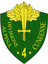 Шеврон 4-й альпийской дивизии «Кунеэнзе»