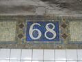 Мозаика с числом "68"