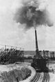 Сверхтяжёлое орудие «Дора» обстреливает Севастополь, 5-26 июня 1942 года с позиций в Дуванкое.