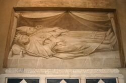 Король Бернард и архиепископ Ансельм I. Фреска XVII в. на совместной могиле в базилике Святого Амвросия в Милане