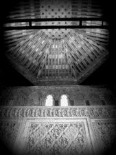 A Black and White Photograph taken in the Synagogue of El Transito - Toledo Spain.jpeg