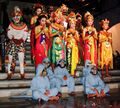 Театральная труппа на показе Рам-лилы на Бали (Индонезия), 2005 год