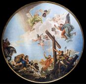Обретение Истинного Креста святой Еленой. Тондо. Ок. 1745. Галерея Академии, Венеция