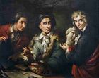 Автопортрет с двумя учениками: Антонио Флорианом и Джузеппе Педрини (Маджотто крайний слева). 1792. Холст, масло. Галерея венецианской Академии