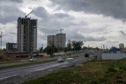 Строящийся «Минск Мир» вблизи станции метро «Аэродромная» на проспекте Мира
