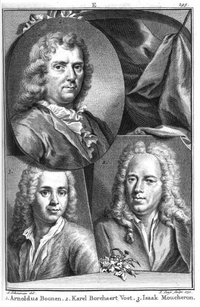 Портрет Исаака де Мушерона (слева внизу).
