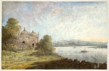 Мечеть Акбери в Раджмахале 1592—1607, картина Зиты Рам (1804)