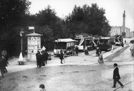 Конка у Александровского сада, начало 1900-х годов