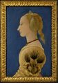 «Портрет дамы в жёлтом». Около 1470. Национальная Галерея, Лондон