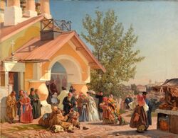Выход из церкви в Пскове[3] (1864)