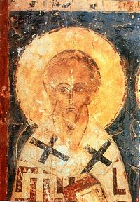 Фреска церкви св. Симеона Богоприимца в Новгороде, XV век